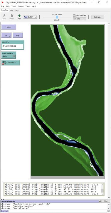 Graphical interface of digital river